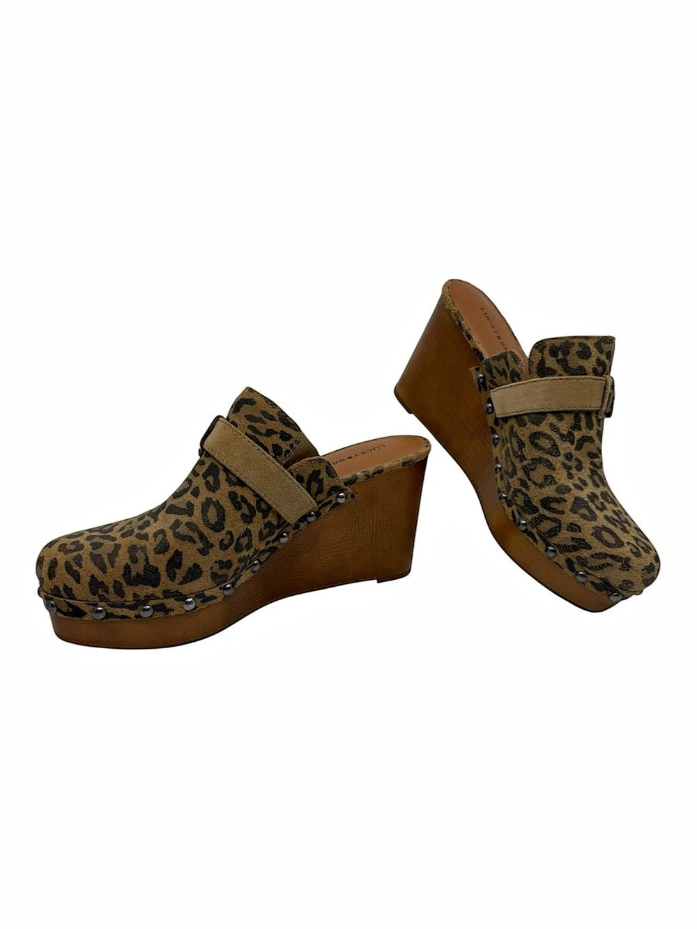 Lucky Brand Platform Wedge Sandal Leopard Clogs